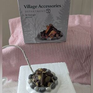 Department 56 Lit Fire Pit Decor